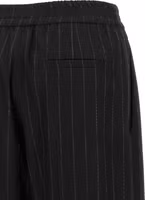 Blue Virgin Wool Casual Pants 4