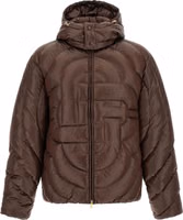 Brown Polyamide Full-Length Jacket 1