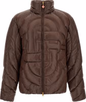 Brown Polyamide Full-Length Jacket 2