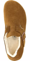 Brown Suede Leather Clogs 4