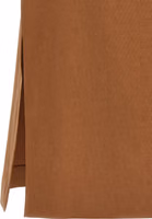 Brown Linen Midi Skirt 5