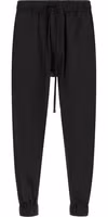 Black Polyamide Casual Pants 1