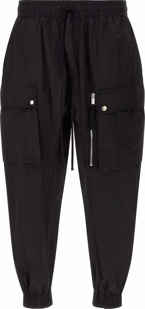 Black Polyamide Cargo Pants