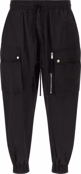 Black Polyamide Cargo Pants