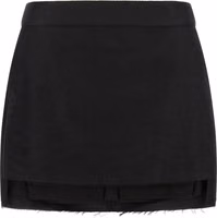 Black Ramie Long Skirt 1