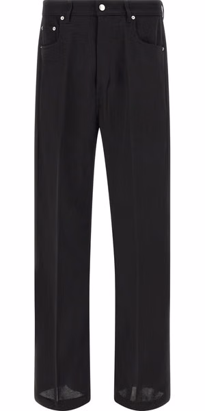 Black Cotton Relaxed Fit Jeans