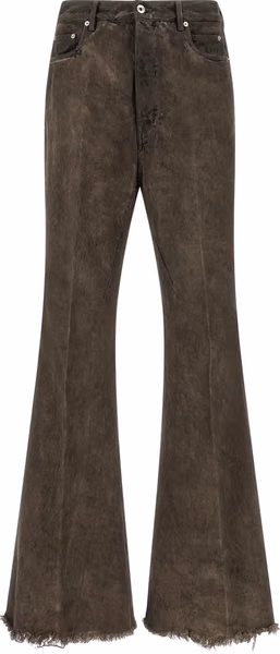 Gray Cotton Bootcut Jeans