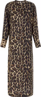 Brown Silk Long Dress 1