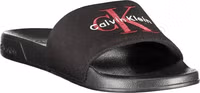 Black Polyester Men's Slipper 2