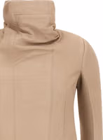 Beige Lamb Leather Leather Jacket 3
