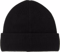 Black Virgin Wool Beanie 2