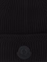 Black Virgin Wool Beanie 3