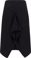 Black Wool Midi Skirt 1