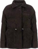 Brown Polyamide Full-Length Jacket 1