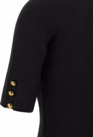 Black Viscose Short Dress 4