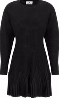 Black Viscose Short Dress 1