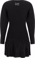 Black Viscose Short Dress 2