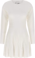 White Viscose Short Dress 1