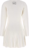 White Viscose Short Dress 2
