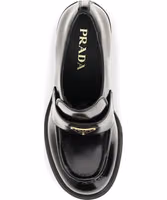 Black Calf Leather Bos Taurus Platform Loafers 4