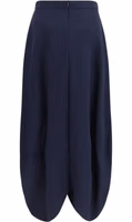 Blue Silk Long Skirt 2