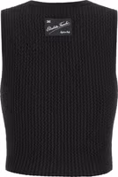 Black Viscose Sleeveles T-Shirt 2