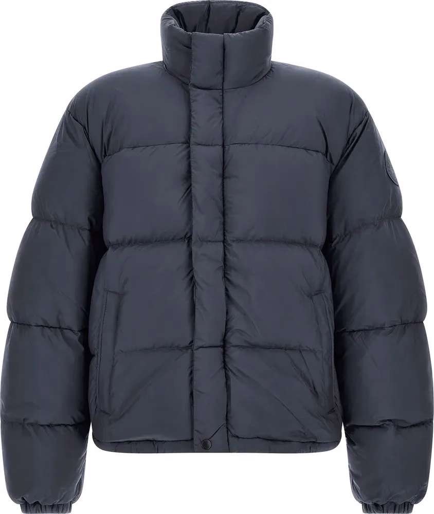 Gray Polyamide Full-Length Jacket