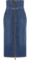 Blue Cotton Midi Skirt 1
