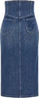 Blue Cotton Midi Skirt 2