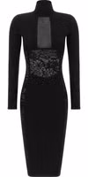 Black Viscose Midi Dress 1