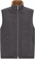 Gray Virgin Wool Sleeveless Jacket 1
