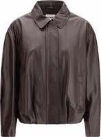 Brown Leather Bomber 1