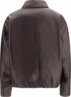 Brown Leather Bomber 2