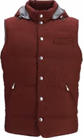 Bordeaux Polyester Sleeveless Jacket 1
