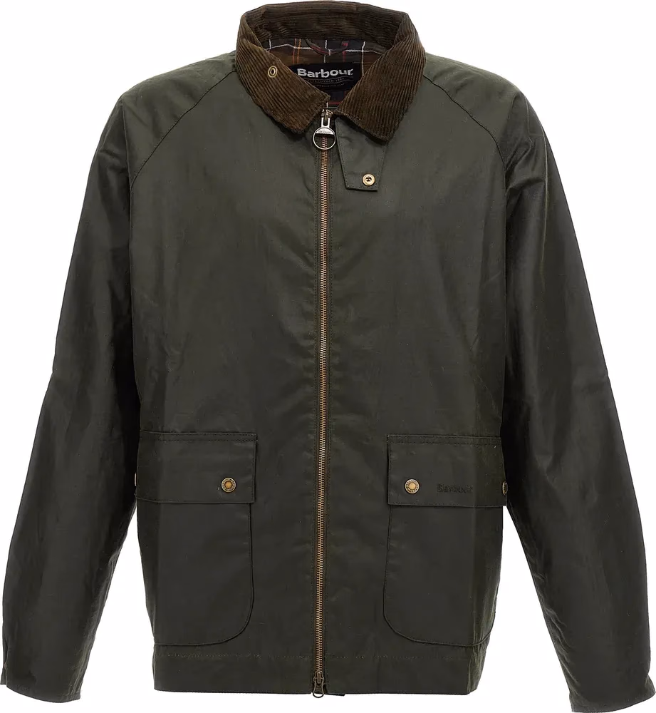 Bicolor Cotton Full-Length Jacket