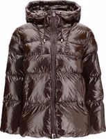 Brown Polyamide Full-Length Jacket 1