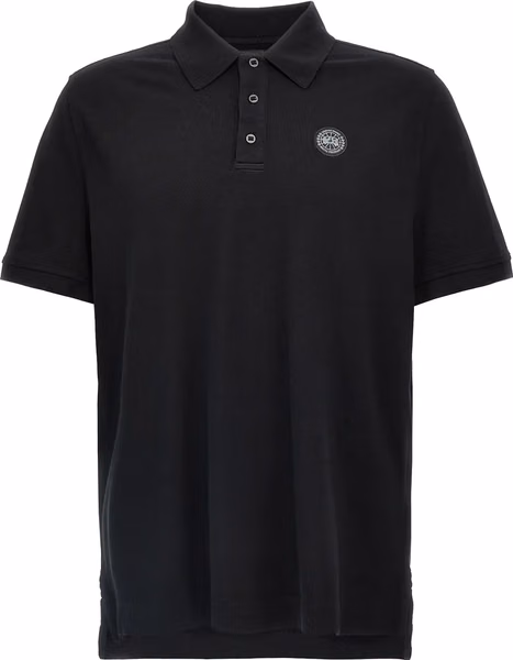 Black Cotton Polo Shirt