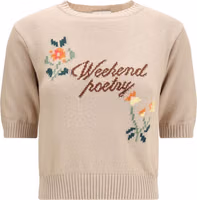 Beige Cotton Sweatshirt 1