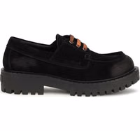 Black Suede Leather Slip-On Loafers 1