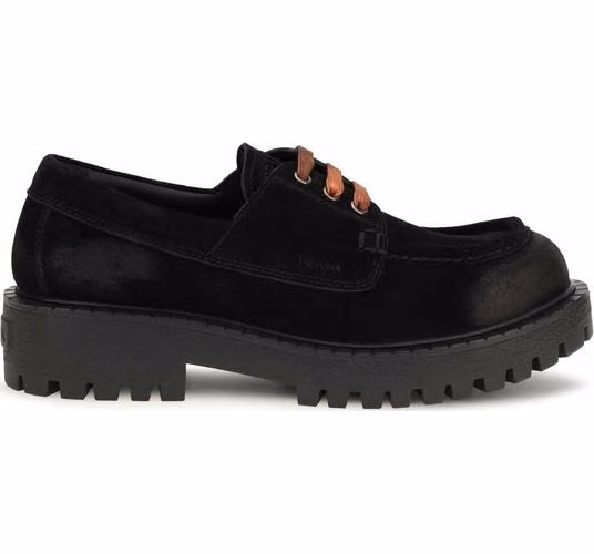 Black Suede Leather Slip-On Loafers