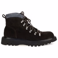 Brown Suede Leather Lace-Up Boots 1