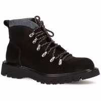 Brown Suede Leather Lace-Up Boots 2