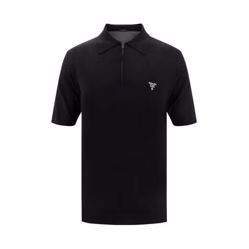 Black Wool Oves Aries Polo Shirt