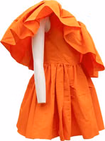 Orange Women Cocktail Dress 2