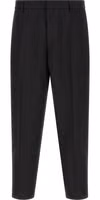 Black Virgin Wool Cropped Pants 1