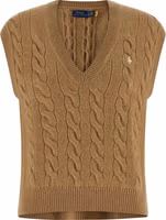 Beige Wool Sleeveless Jacket 1