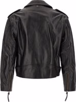 Black Calfskin Leather Jacket 2