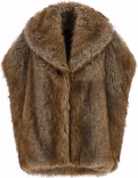 Brown Polyester Sleeveless Jacket 1