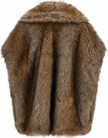 Brown Polyester Sleeveless Jacket 2