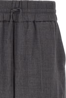 Gray Virgin Wool Casual Pants 3
